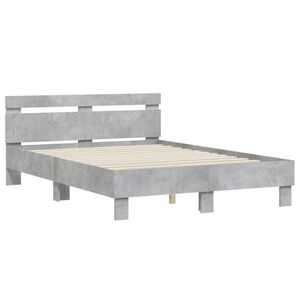 vidaXL Cadre de lit sans matelas gris b&eacute;ton 120x200 cm