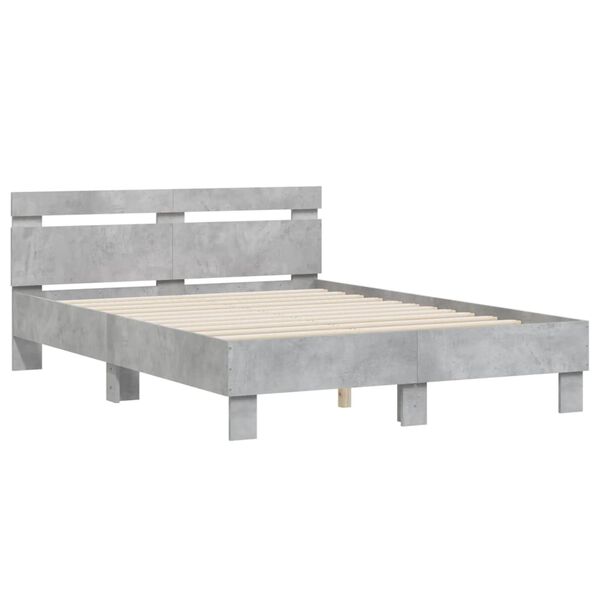 vidaXL Cadre de lit sans matelas gris b&eacute;ton 120x200 cm