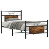 vidaXL Cadre de lit sans matelas ch&ecirc;ne fum&eacute; 90x190cm bois d'ing&eacute;nierie