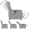 vidaXL Fauteuil de massage inclinable &eacute;lectrique gris clair tissu