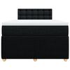 vidaXL Sommier &agrave; lattes de lit avec matelas Noir 120x200 cm Tissu