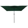 vidaXL Parasol de jardin Vert et Noir 295 x 295 x 245 cm