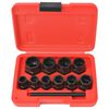 vidaXL Kit d'extracteur de boulons/d'&eacute;crous endommag&eacute;s Acier 11 pcs