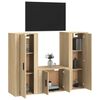 vidaXL Ensemble de meubles TV 3 pcs Chêne sonoma Bois d'ingénierie