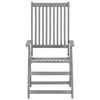 vidaXL Chaises inclinables de jardin lot de 4 et coussins Bois acacia