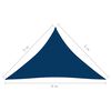 vidaXL Voile de parasol tissu oxford triangulaire 5x5x6 m bleu