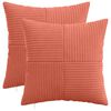 vidaXL Housse de coussin 2 pcs ALMELO Rouge orange 30 x 30 cm
