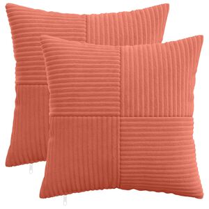 vidaXL Housse de coussin 2 pcs ALMELO Rouge orange 30 x 30 cm