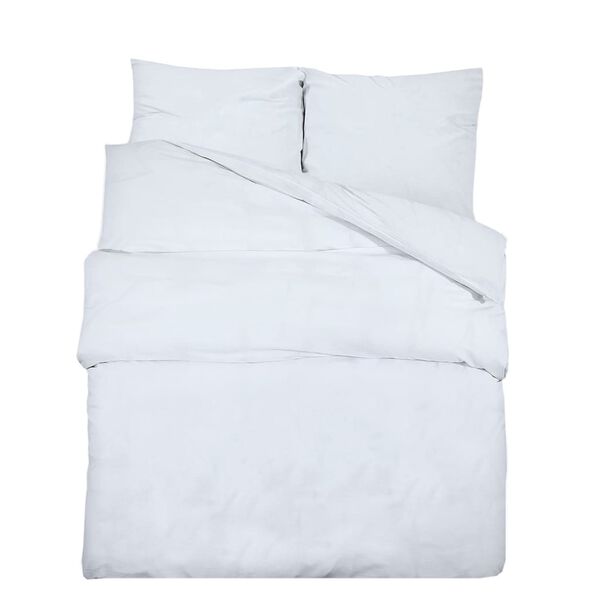 vidaXL Ensemble de housse de couette Blanc 140x200 cm Coton