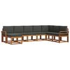 vidaXL Ensemble de canap&eacute;s d'ext&eacute;rieur 8 pc Naturel et Anthracite