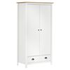 vidaXL Garde-robe &agrave; 2 portes Hill Blanc 89x50x170cm Bois de pin solide