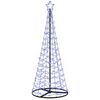 vidaXL Sapin de No&euml;l LED spirale avec socle EKENAS 180 cm 220 LED Bleu