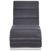 vidaXL Chaise longue Gris Similicuir