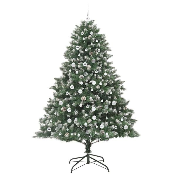 vidaXL Sapin de Noël artificiel avec 300 LED Vert 140 x 140 x 210 cm