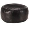 vidaXL Pouf 60 x 30 cm Noir Cuir v&eacute;ritable de ch&egrave;vre