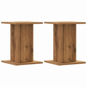 vidaXL Supports pour plantes 2 pcs ch&ecirc;ne artisanal bois d'ing&eacute;nierie