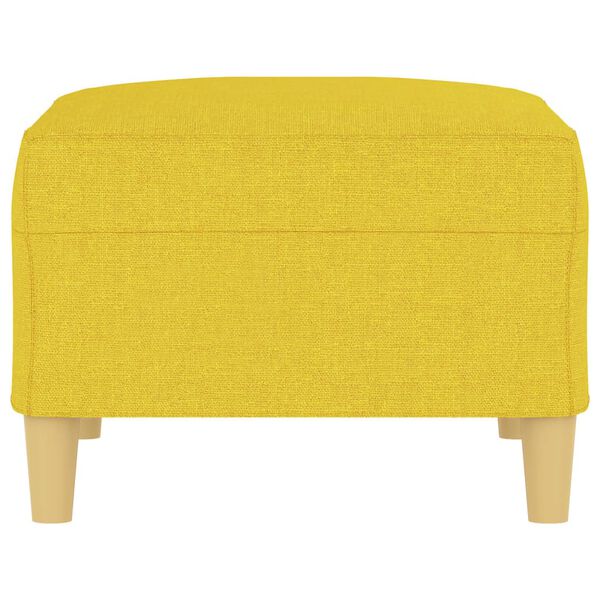 vidaXL Repose-pied Jaune clair 70x55x41 cm Tissu