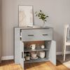 vidaXL Buffet Gris b&eacute;ton 80x33x70 cm Bois d'ing&eacute;nierie