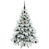 vidaXL Sapin de Noël artificiel avec 150 LED Vert 120 cm PE et PVC