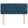 vidaXL T&ecirc;te de lit Bleu fonc&eacute; 90x7x78/88 cm Velours