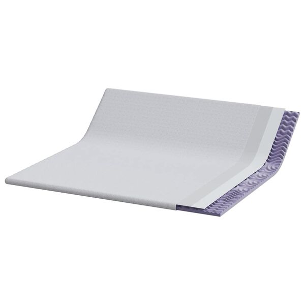 vidaXL Surmatelas Blanc 200 x 200 cm Tissu Jacquard