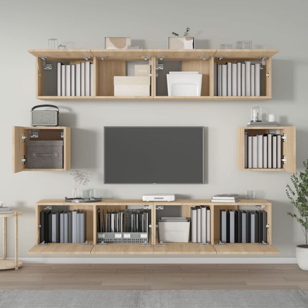 vidaXL Ensemble de meubles TV 6 pcs Chêne sonoma Bois d'ingénierie