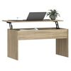 vidaXL Table basse ch&ecirc;ne fum&eacute; 102x50,5x52,5 cm bois d'ing&eacute;nierie