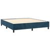 vidaXL Sommier &agrave; lattes de lit matelas et LED Bleu fonc&eacute; 160x200 cm