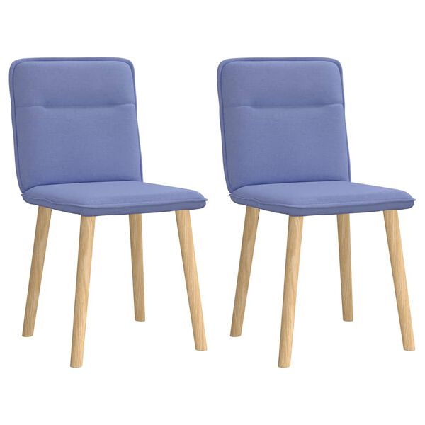 vidaXL Chaises &agrave; manger lot de 2 bleu jean tissu