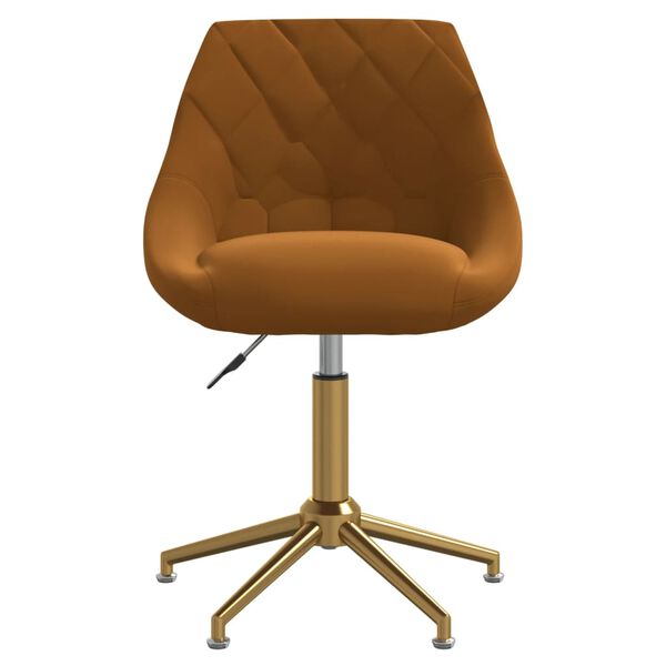 vidaXL Chaises pivotantes &agrave; manger lot de 2 marron velours