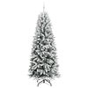 vidaXL Sapin de Noël artificiel avec 300 LED Blanc 93 x 93 x 240 cm