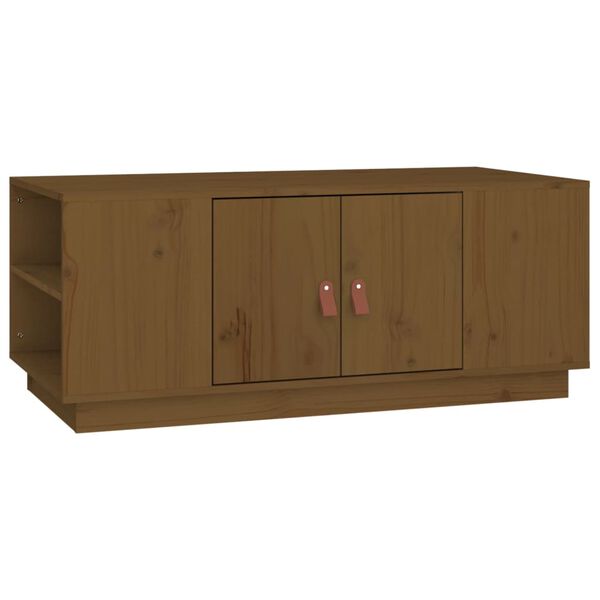 vidaXL Table basse Marron miel 100x50x41 cm Bois massif de pin