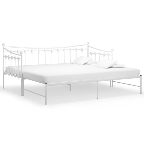 vidaXL Cadre de canapé-lit extensible sans matelas blanc 90x200 cm