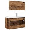 vidaXL Ensemble de meubles salle de bain 3 pcs bois d'ing&eacute;nierie