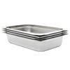 vidaXL R&eacute;cipients Gastronorm 4 pcs GN 1/1 100 mm Acier inoxydable