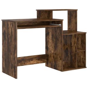 vidaXL Bureau Ch&ecirc;ne fum&eacute; 120,5 x 44 x 88,5 cm Bois d'ing&eacute;nierie