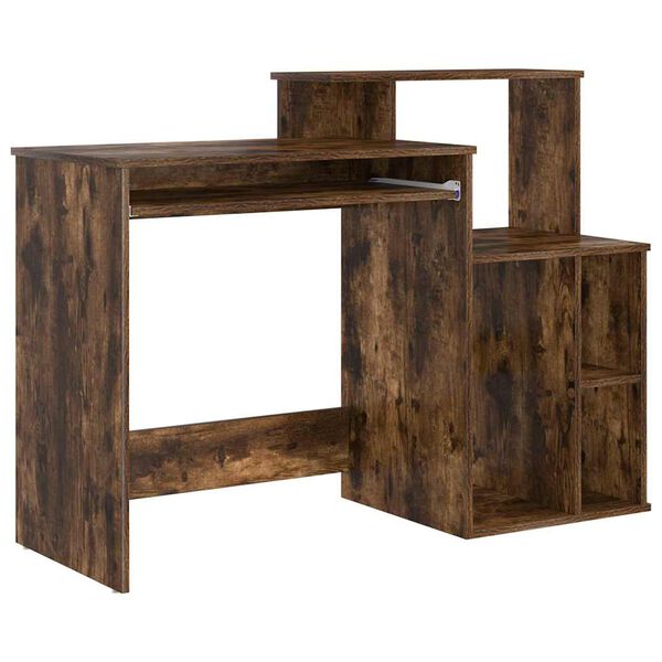 vidaXL Bureau Ch&ecirc;ne fum&eacute; 120,5 x 44 x 88,5 cm Bois d'ing&eacute;nierie