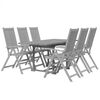 vidaXL Ensemble &agrave; manger de jardin 7 pcs Bois d'acacia solide