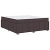vidaXL Cadre de lit avec matelas Marron fonc&eacute; 180 x 200 cm tissu