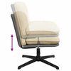 vidaXL Chaise pivotante de bureau Cr&egrave;me Tissu