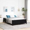vidaXL Lit &agrave; ressorts avec matelas Noir 140 x 210 cm tissu
