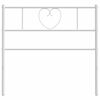 vidaXL T&ecirc;te de lit de remplacement m&eacute;tal blanc 75 cm