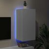 vidaXL Meuble TV mural avec lumi&egrave;res LED blanc 40,5x35x80 cm