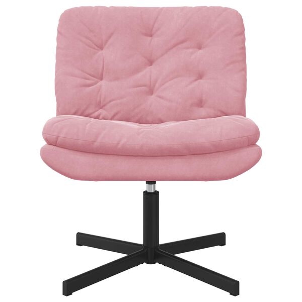 vidaXL Fauteuil relaxant pivotant Rose 63 x 75 x 76 cm Velours