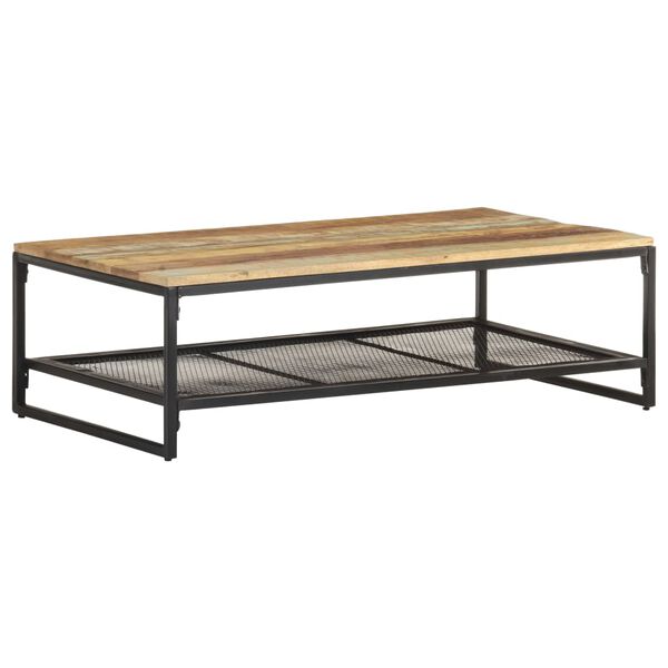 vidaXL Table basse 110x60x35 cm Bois de r&eacute;cup&eacute;ration massif