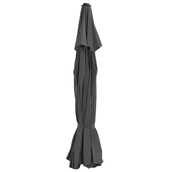 vidaXL Tissu de remplacement pour parasol d'ext&eacute;rieur Anthracite 515cm