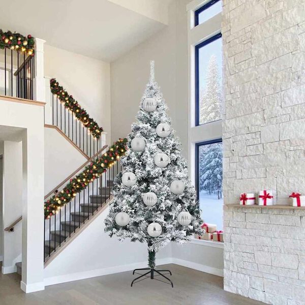 vidaXL Ensemble de Boules de Noël 3 pcs Argent Plastique