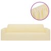 vidaXL Housse extensible de canap&eacute; 3 places Cr&egrave;me Jersey de polyester