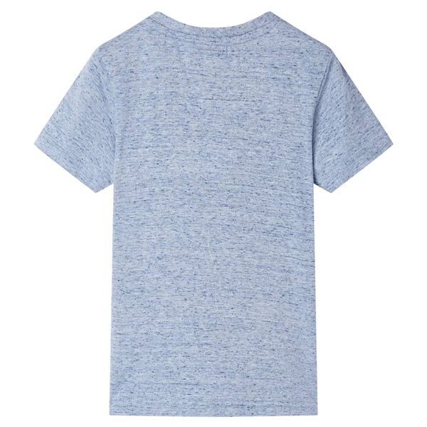 T-shirt pour enfants avec manches courtes mélange bleu 116