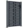 vidaXL Portail de jardin Anthracite 100x150 cm Acier Design carr&eacute;